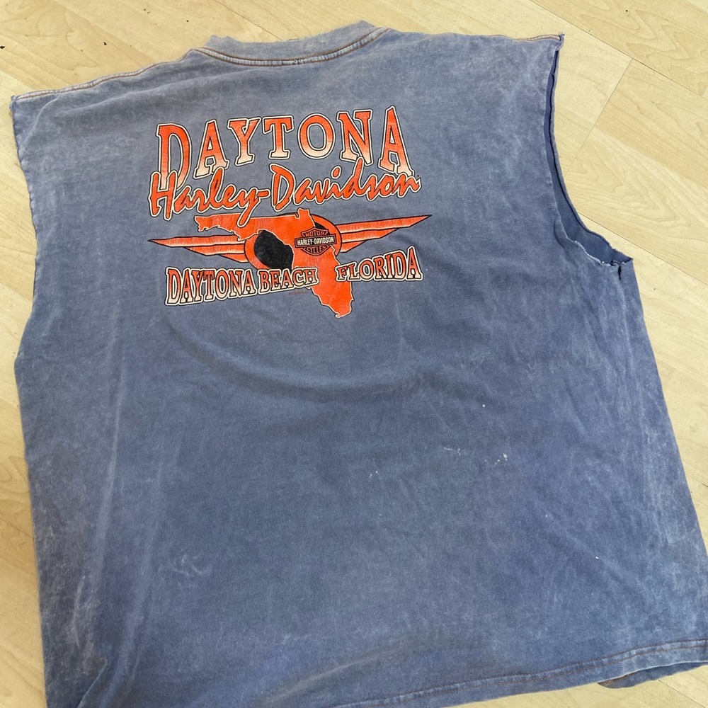 Vintage 1999 Harley Davidson Daytona cut off xxl made in USA rare